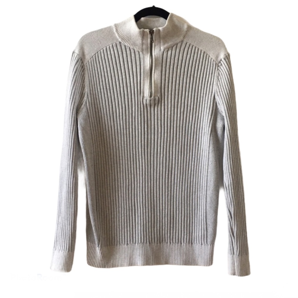 Express Cotton Ribbed Pullover Sweater, Euc - image 2